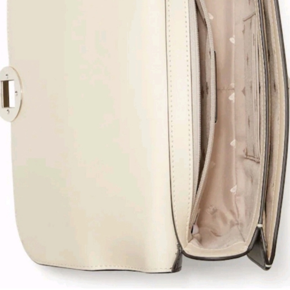 Kate Spade-Audrey Flap Colorblock Crossbody Bag (Neutral 🤎🤍)NWOT - Picture 5 of 12